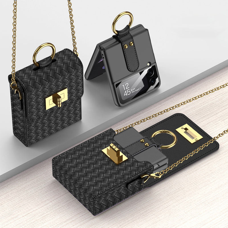 Luxury Mini Phone Backpack Design For Samsung Galaxy Z Flip4 Flip3 5G Mobile Phone Accessories