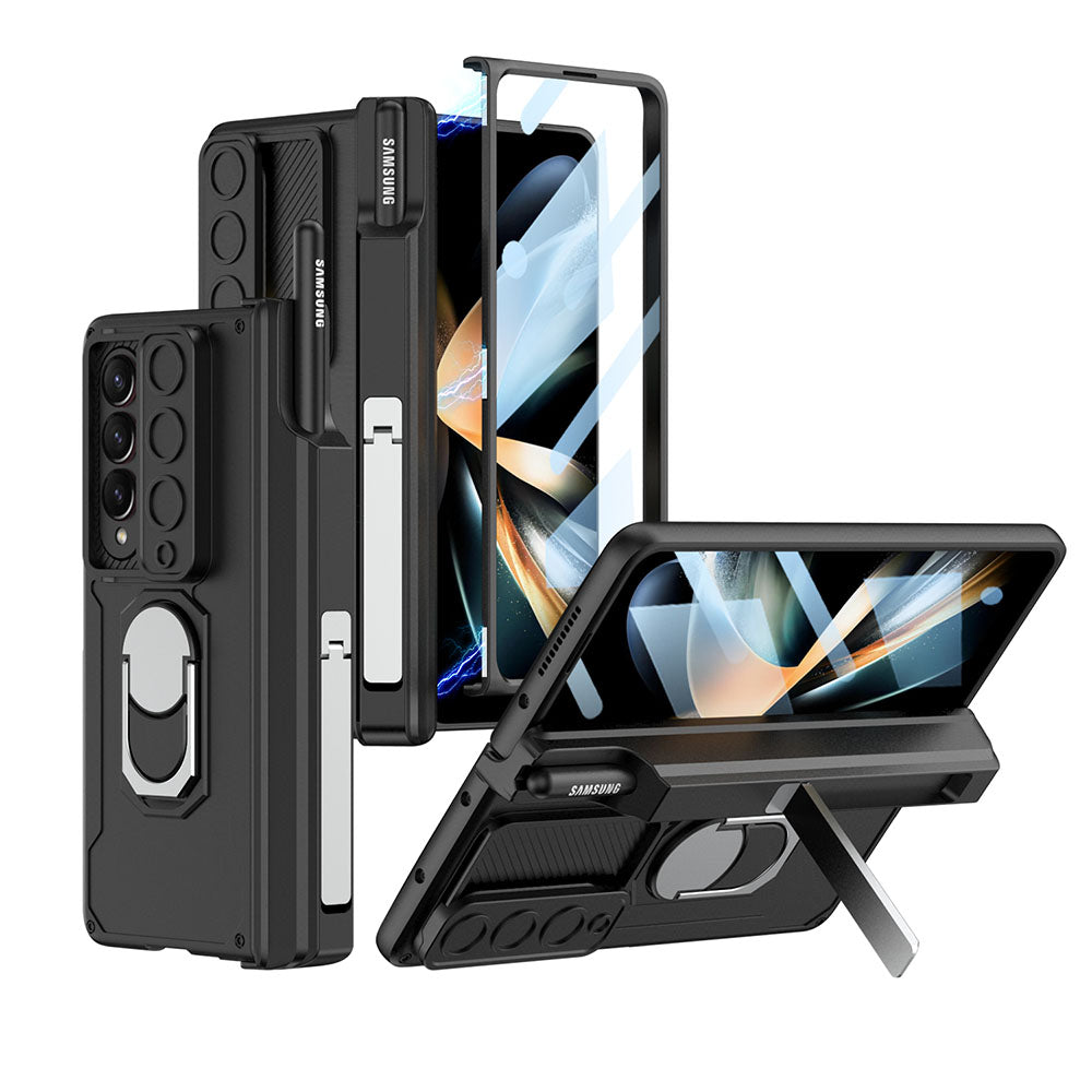 Magnetic Folding Armor Protective Case For Samsung Galaxy Z Fold 4 5G With Back Screen Protector Samsung Cases