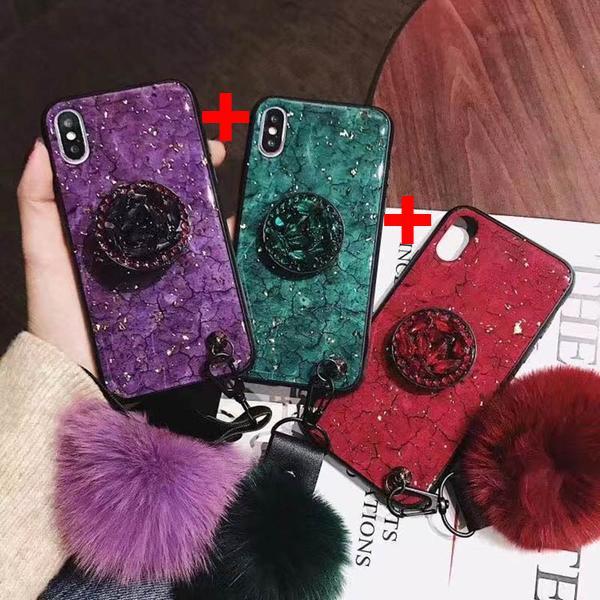 American Style Phone Case For iPhone with Bracket/Fur Ball