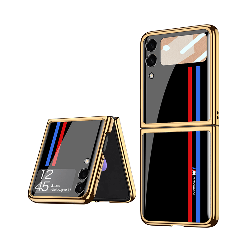Limited Edition Luxury Plating Frame Anti-knock Protection Glass Case For Samsung Galaxy Z Flip3 Samsung Galaxy Z Flip 3 Case