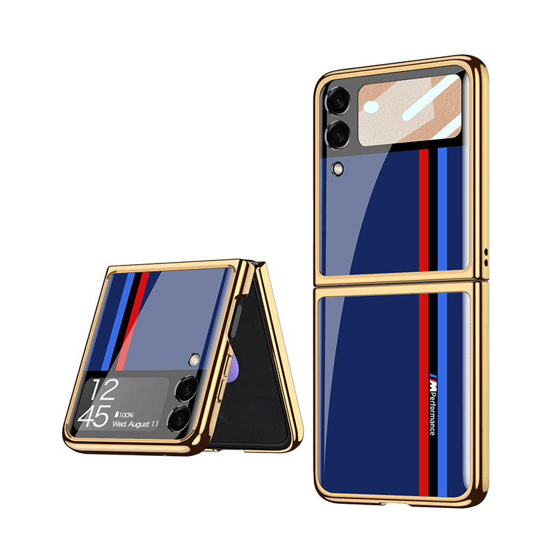 Limited Edition Luxury Plating Frame Anti-knock Protection Glass Case For Samsung Galaxy Z Flip3 Samsung Galaxy Z Flip 3 Case