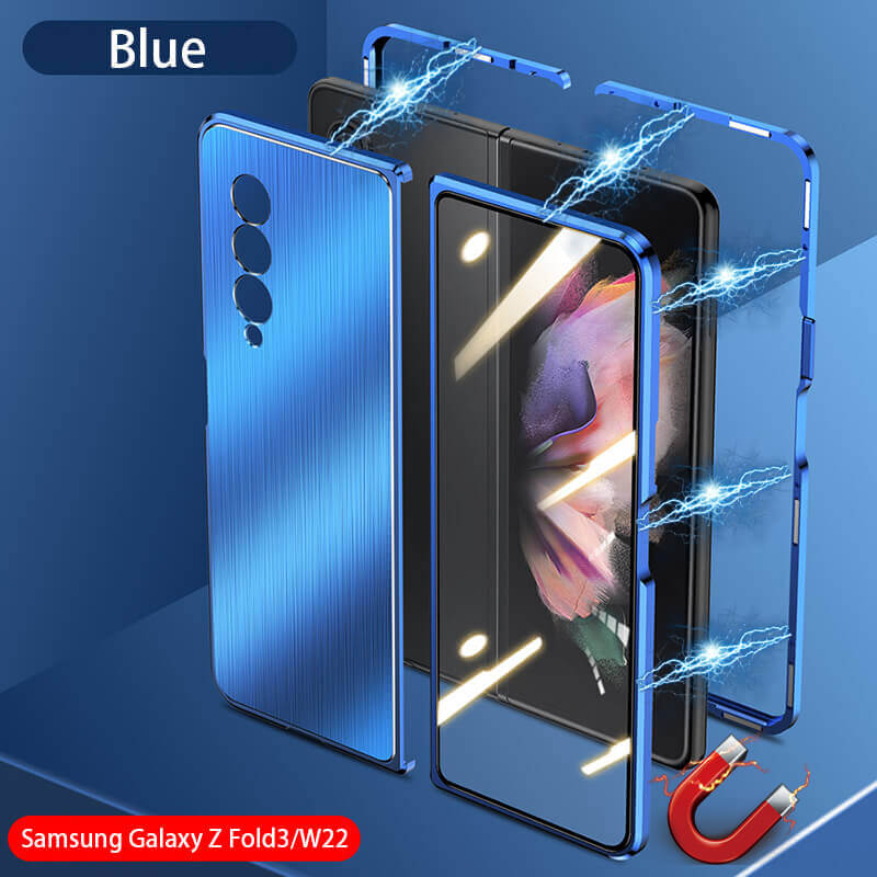 Samsung Galaxy Z Fold 3 Magnetic Brushed Metal Anti-fall Protective Cover Samsung Galaxy Z Fold 3 Case