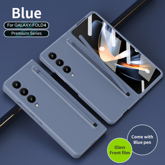Anti-fall Protective Phone Case With Pen Tray Shell and Film For Samsung Galaxy Z Fold5 Fold4 - mycasety2023 Mycasety