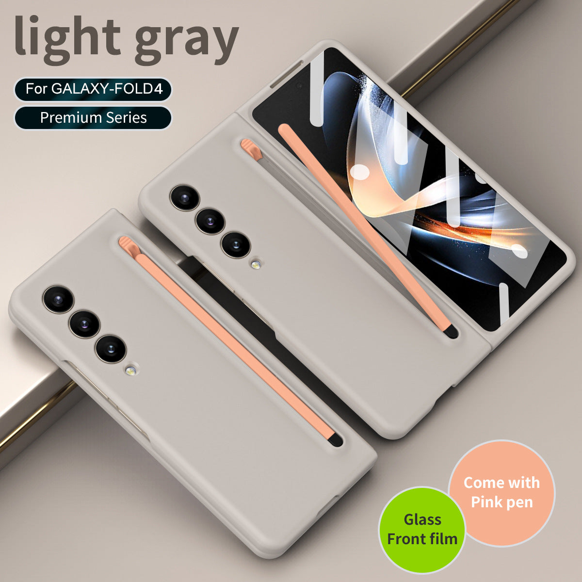 Anti-fall Protective Phone Case With Pen Tray Shell and Film For Samsung Galaxy Z Fold5 Fold4 - mycasety2023 Mycasety