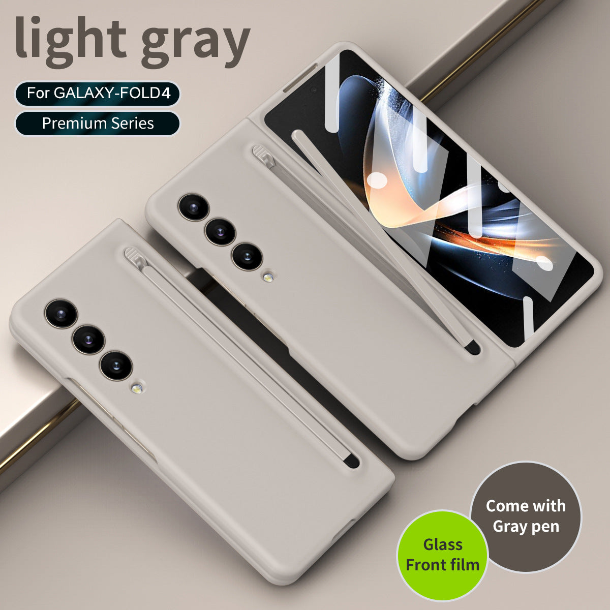 Anti-fall Protective Phone Case With Pen Tray Shell and Film For Samsung Galaxy Z Fold5 Fold4 - mycasety2023 Mycasety