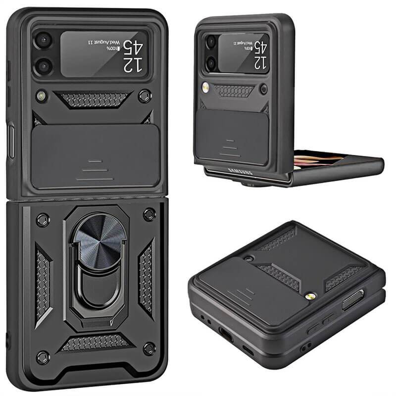 Drop Tested Cover with Magnetic Kickstand Car Mount Protective Case For Samsung Galaxy Z Flip3 Flip4 5G Samsung Galaxy Z Flip 3 Case