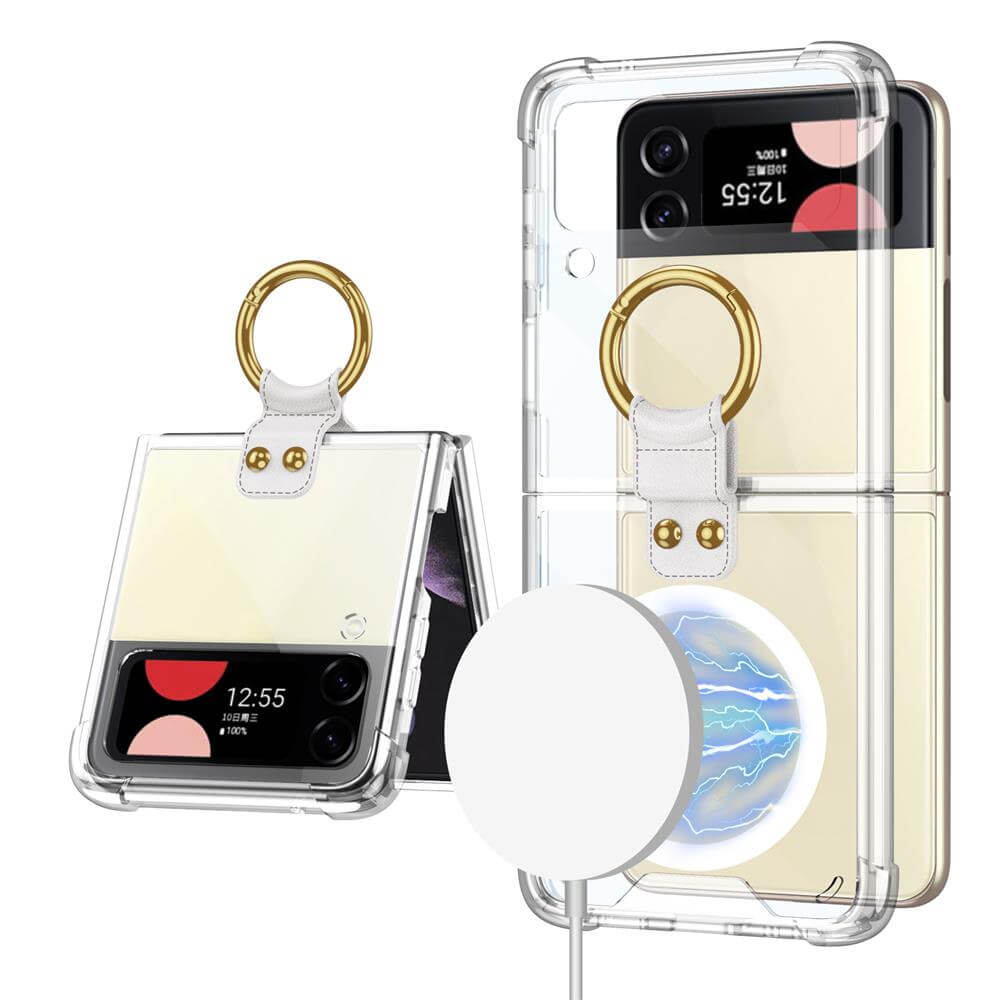 Newest Galaxy Z Flip3 Flip4 Magnetic Airbag Anti-fall Wireless Charging Phone Case Samsung Cases