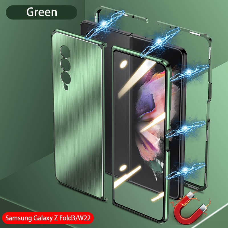 Samsung Galaxy Z Fold 3 Magnetic Brushed Metal Anti-fall Protective Cover Samsung Galaxy Z Fold 3 Case