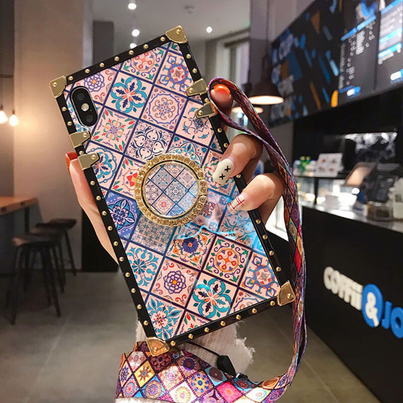 High-Quality Luxury Boho - Lanyard Ring iPhone Case iPhone Case