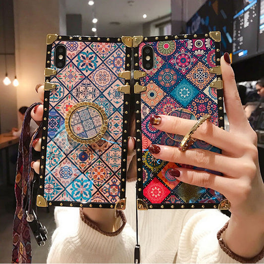 High-Quality Luxury Boho - Lanyard Ring iPhone Case iPhone Case