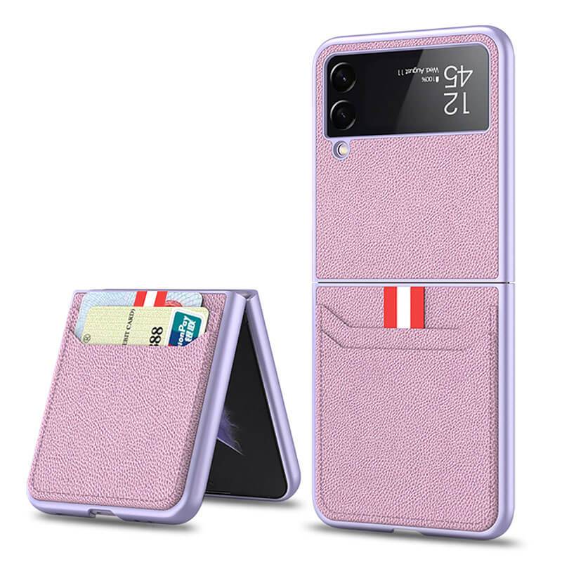 Original Leather Texture Card Package - Samsung Z Flip 3 5G Phone Case Samsung Galaxy Z Flip 3 Case