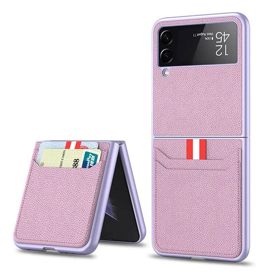 Original Leather Texture Card Package - Samsung Z Flip 3 5G Phone Case Samsung Galaxy Z Flip 3 Case
