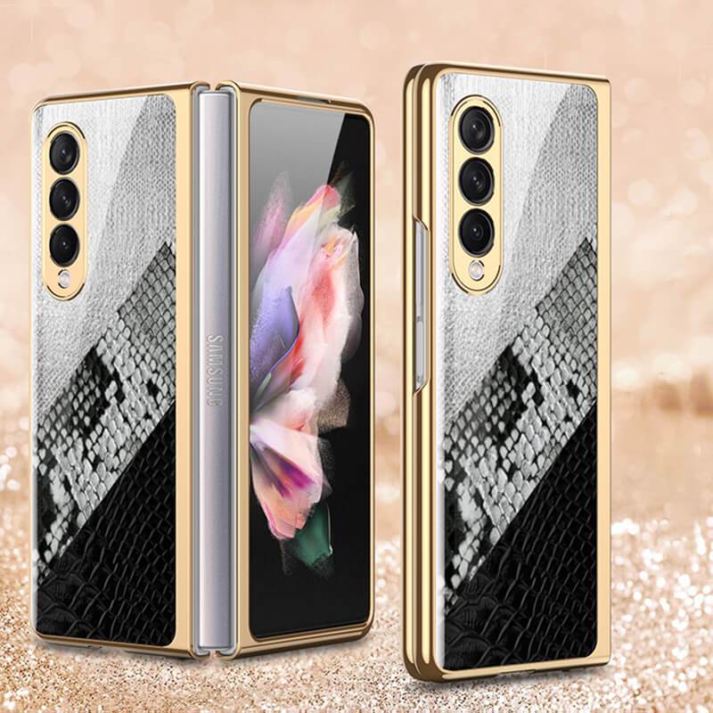 Python Leopard Print Tempered Glass - Samsung Galaxy Z Fold 3 5G Phone Case Samsung Galaxy Z Fold 3 Case