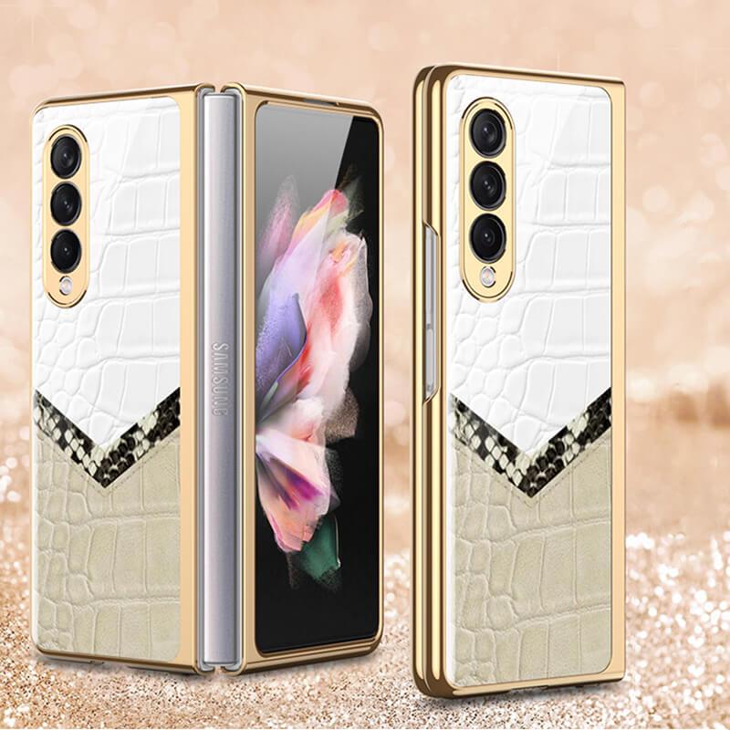 Python Leopard Print Tempered Glass - Samsung Galaxy Z Fold 3 5G Phone Case Samsung Galaxy Z Fold 3 Case