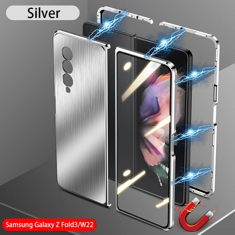 Samsung Galaxy Z Fold 3 Magnetic Brushed Metal Anti-fall Protective Cover Samsung Galaxy Z Fold 3 Case