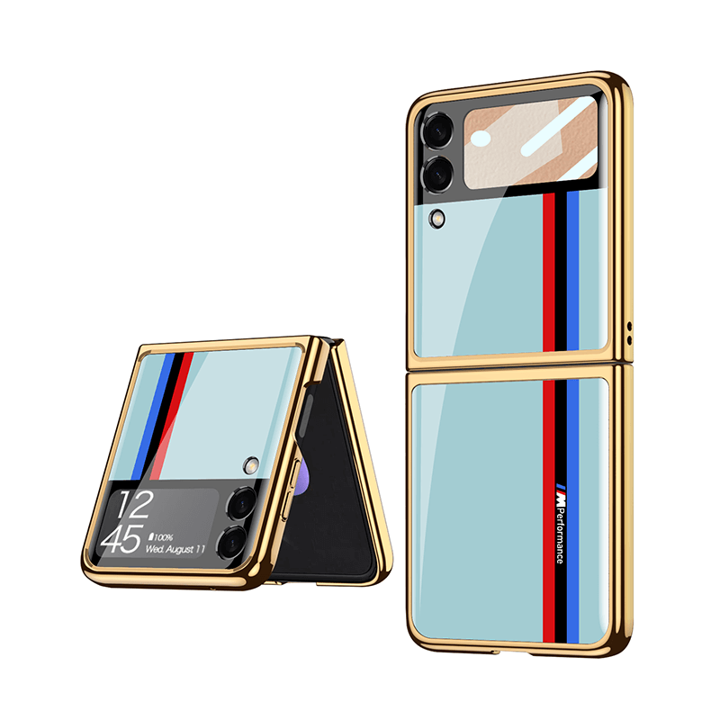 Limited Edition Luxury Plating Frame Anti-knock Protection Glass Case For Samsung Galaxy Z Flip3 Samsung Galaxy Z Flip 3 Case