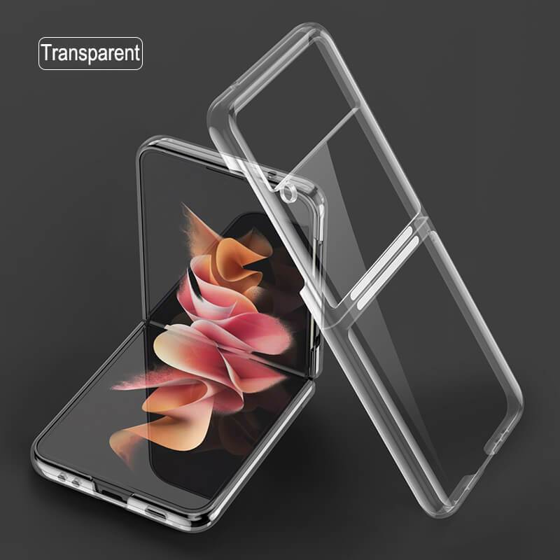 Plating Frame Transparent Back Hard Shockproof Full Protection - Samsung Galaxy Z Flip3 5G Phone Case Samsung Galaxy Z Flip 3 Case