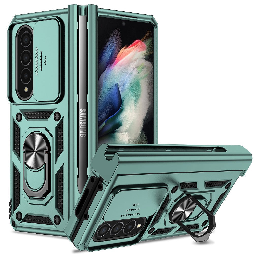 Hinge Case For Samsung Galaxy Z Fold3 Fold 4 5G Case Hinge Pen Slot Lens Protection Stand Back Cover For Samsung Z Fold3 Fold4 Capa Samsung Cases