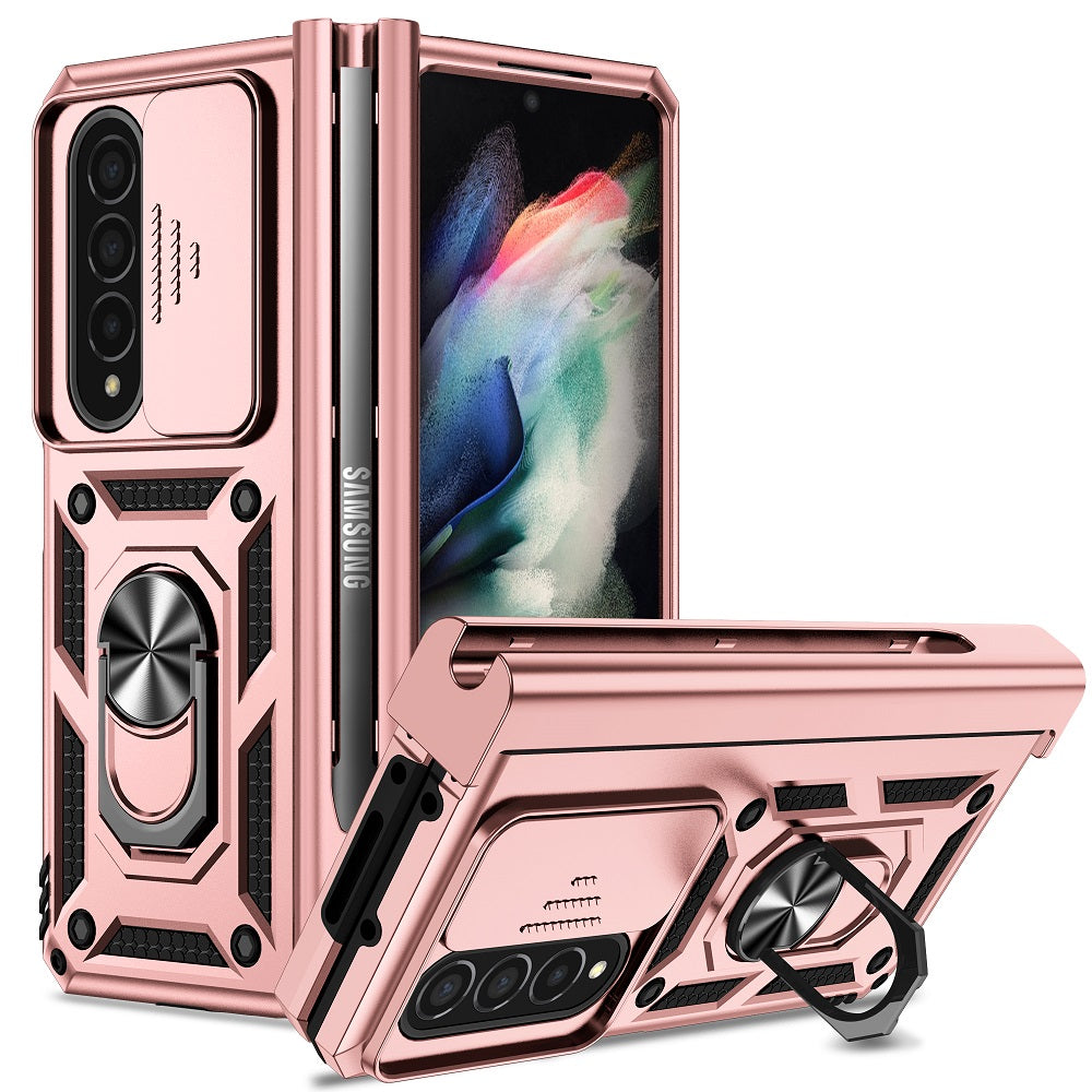Hinge Case For Samsung Galaxy Z Fold3 Fold 4 5G Case Hinge Pen Slot Lens Protection Stand Back Cover For Samsung Z Fold3 Fold4 Capa Samsung Cases
