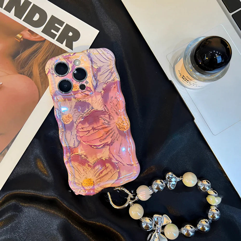 Oil Painting Flower Bracelet iPhone Case