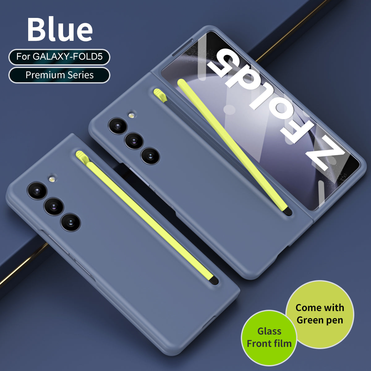Anti-fall Protective Phone Case With Pen Tray Shell and Film For Samsung Galaxy Z Fold5 Fold4 - mycasety2023 Mycasety