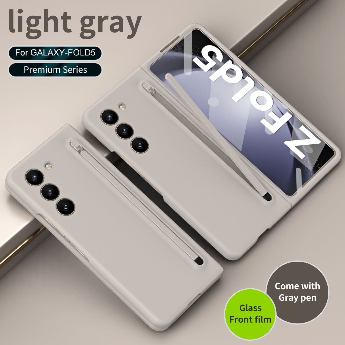 Anti-fall Protective Phone Case With Pen Tray Shell and Film For Samsung Galaxy Z Fold5 Fold4 - mycasety2023 Mycasety