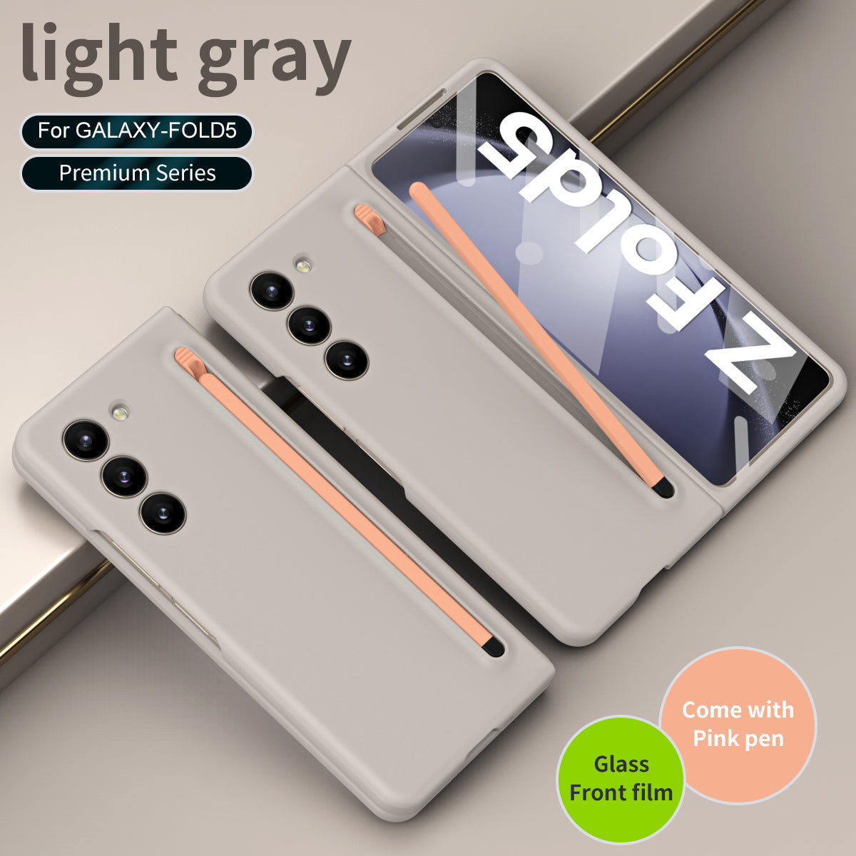 Anti-fall Protective Phone Case With Pen Tray Shell and Film For Samsung Galaxy Z Fold5 Fold4 - mycasety2023 Mycasety