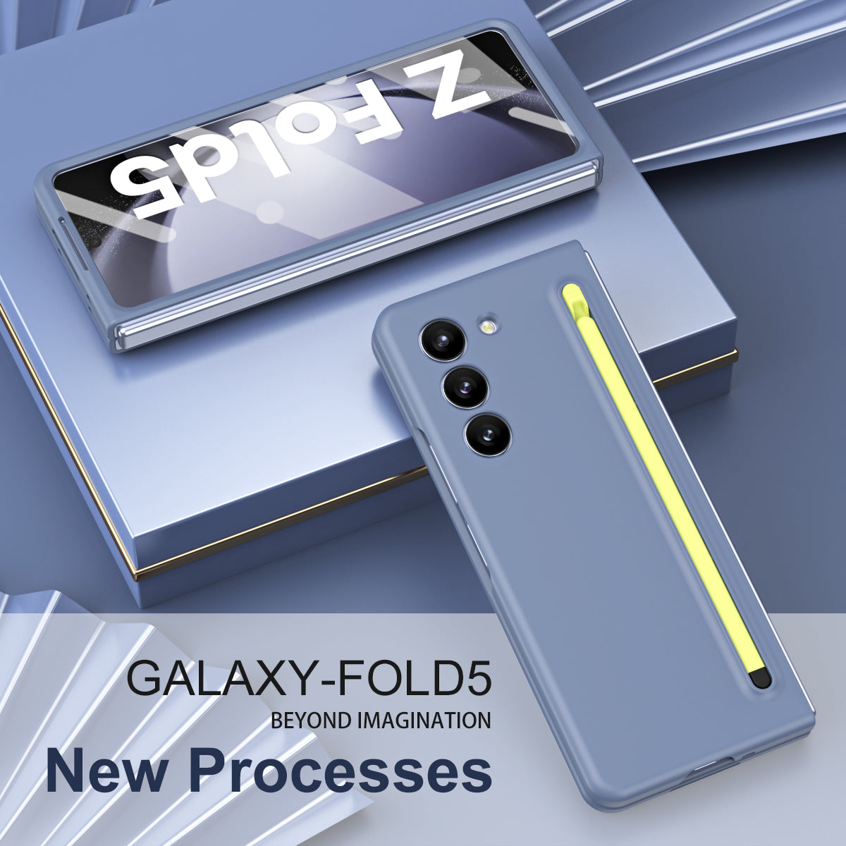 Anti-fall Protective Phone Case With Pen Tray Shell and Film For Samsung Galaxy Z Fold5 Fold4 - mycasety2023 Mycasety