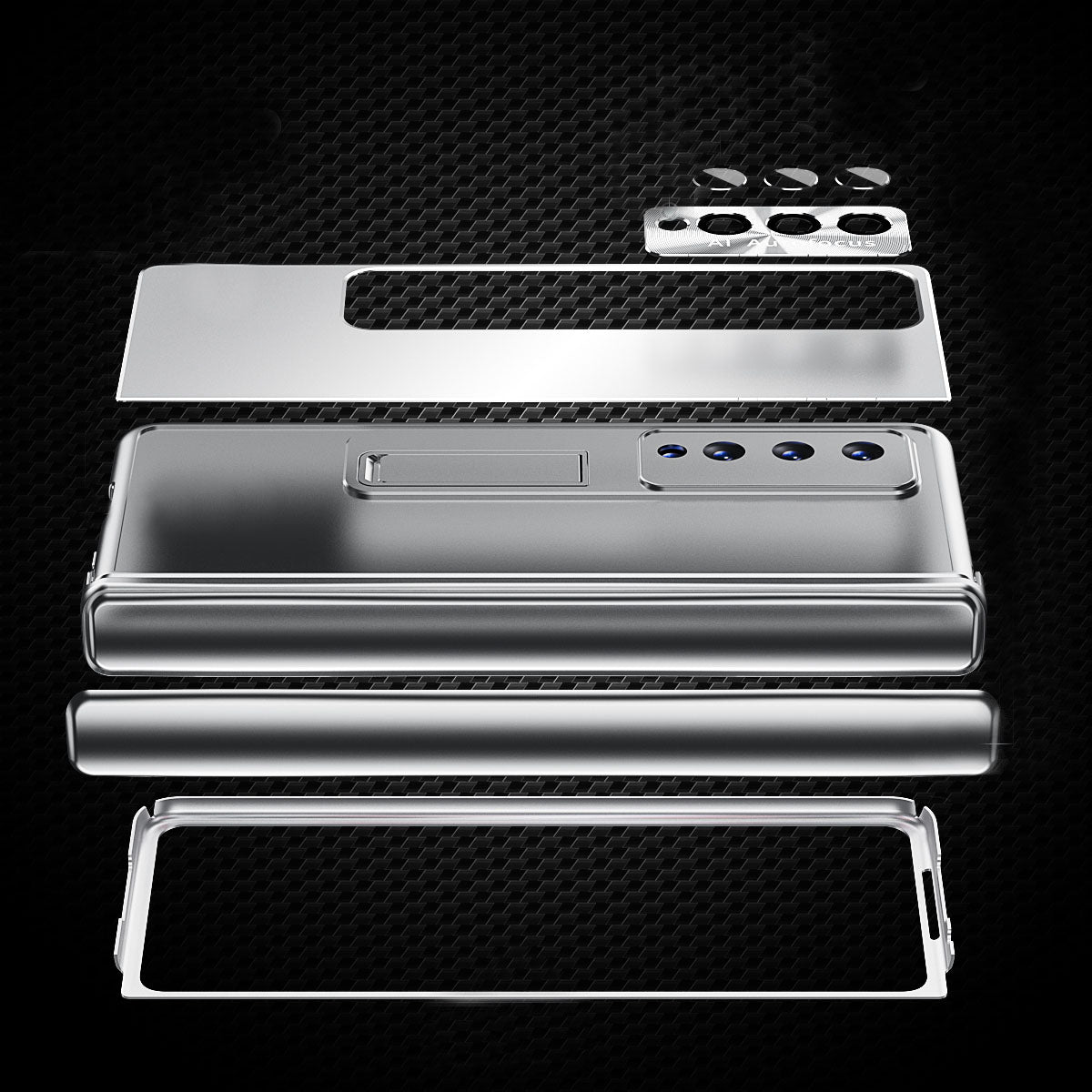 Aluminum Alloy Frame for Samsung Galaxy Z Fold3 Fold4 5G All-Inclusive Electroplating Cover Z Fold3 Fold4 5G Cases Samsung Cases