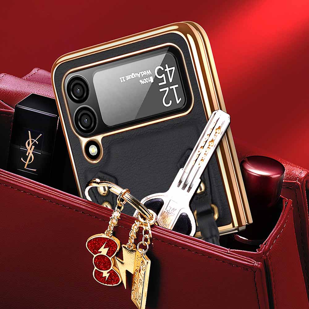 Newest Color Handbag Fashion Silk Scarf Galaxy Z Flip3 Flip4 Phone Case Samsung Cases