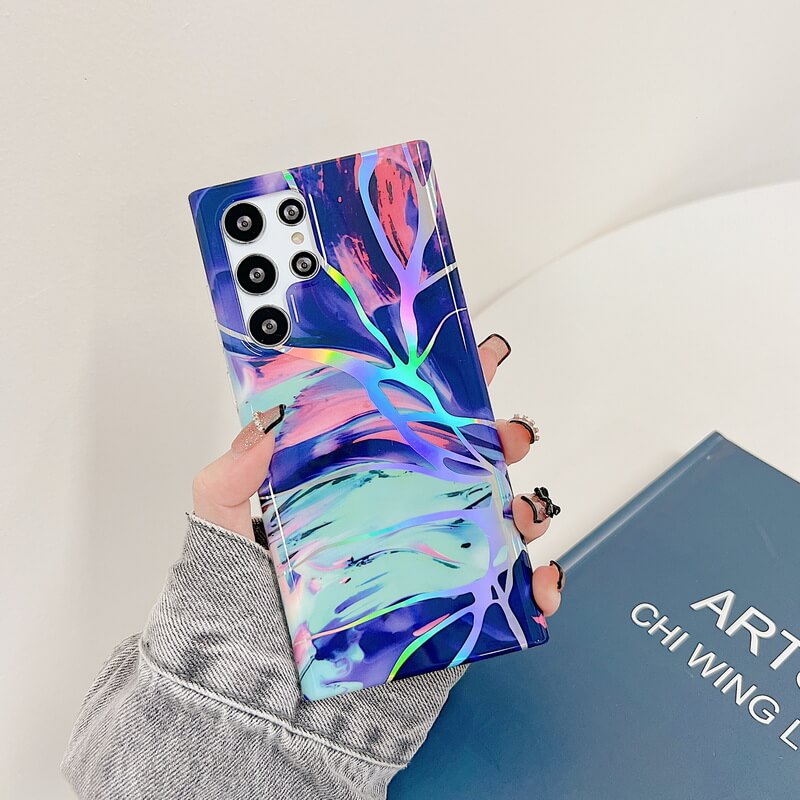 Laser Flower Pattern Protective Cover For Samsung Samsung Cases