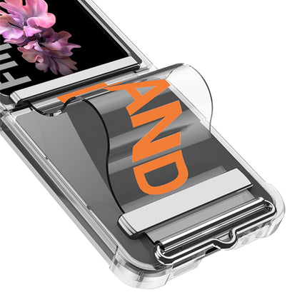 Luxury Anti-fall Protective Phone Case With Wrist Strap Bracket For Samsung Galaxy Z Flip6 Flip5 Flip4