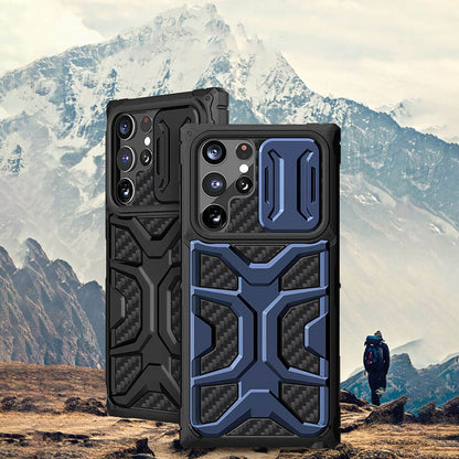Mecha Shockproof Anti-Drop Slide Lens Phone Case For Samsung Galaxy S22Ultra