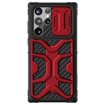 Mecha Shockproof Anti-Drop Slide Lens Phone Case For Samsung Galaxy S22Ultra