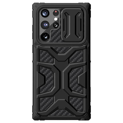 Mecha Shockproof Anti-Drop Slide Lens Phone Case For Samsung Galaxy S22Ultra