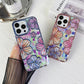 Newest Electroplated Oil Painting Flower Phone Case For iPhone