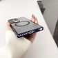 Newest Electroplating Transparent Carbon Fiber Pattern Magnetic Phone Case For Samsung Galaxy