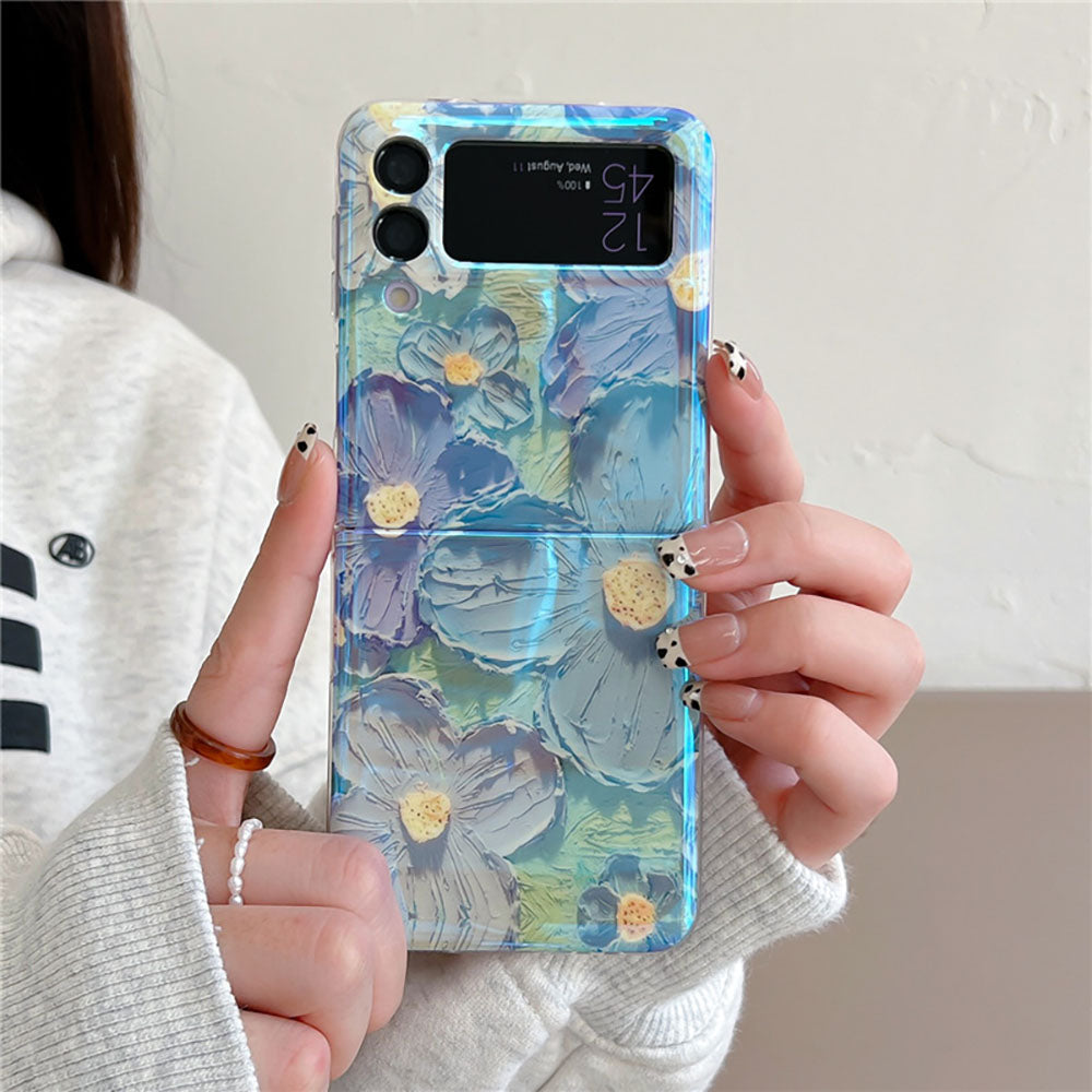 Oil Painting Flower Samsung Galaxy Flip4 Flip3 Case