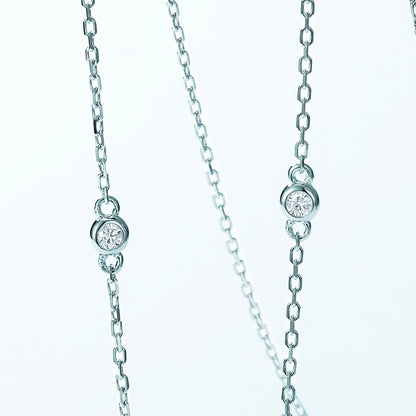 Square Emerald Gemstone Necklace S925 Silver 1.36 Carats Total