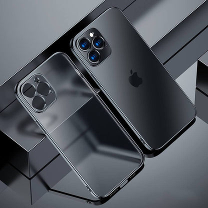 Luxury Square Frame Plating Clear Phone Case For iPhone iPhone Case