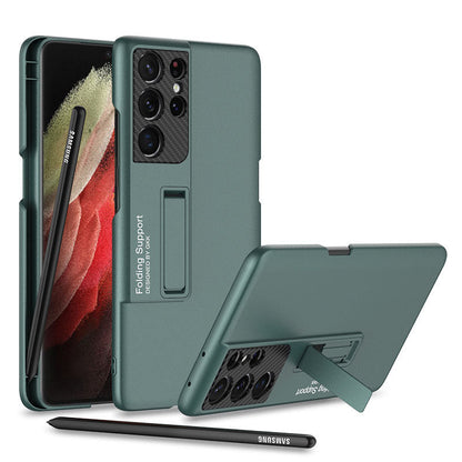 NEWEST Ultra-thin Magnetic Holder S Pen Slot Phone Case For S21 Ultra With Pen Samsung Cases