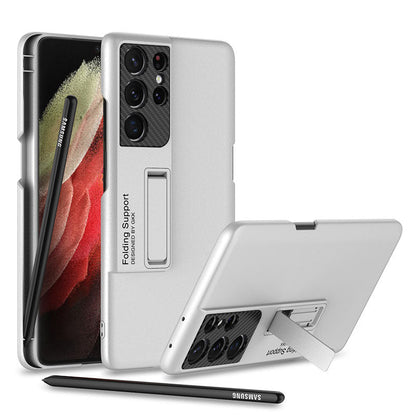 NEWEST Ultra-thin Magnetic Holder S Pen Slot Phone Case For S21 Ultra With Pen Samsung Cases