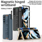 Magnetic Hinge S Pen Slot Luxury Wristband Holder Phone Case For Samsung Galaxy Z Fold4 Fold3 5G Case With Back Screen Glass Protector Samsung Cases