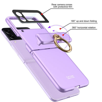 Newest Magnetic All-inclusive Hinge Ring Holder Case For Samsung Galaxy Z Flip3 Flip4 5G Samsung Cases