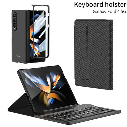 Newest Bluetooth 3.0 Keyboard Magnetic All-inclusive Leather Cover For Samsung Galaxy Z Fold3 Fold4 5G Come With keyboard+Holster Bracket+Phone Case+Capacitive Pen Samsung Cases