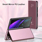 Smart Mirror Clear View Flip Case Luxury Magnetic Leather Kickstand Shockproof Cover For Samsung Galaxy Z Fold3 Fold4 5G