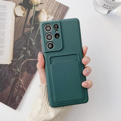 New Liquid Silicone Card Case - TPU Samsung Galaxy Phone Case Samsung Galaxy Phone Cases