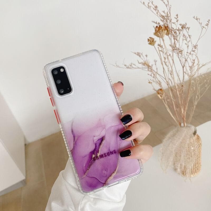 New Marble Pattern - Clear Samsung Galaxy Phone Case Samsung Galaxy Phone Cases