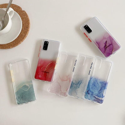 New Marble Pattern - Clear Samsung Galaxy Phone Case Samsung Galaxy Phone Cases