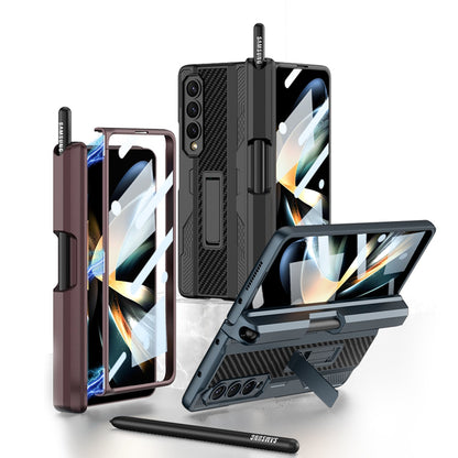 Magnetic Mech S Pen Slot Holder Case for Samsung Galaxy Z Fold4 Fold3 5G Samsung Cases